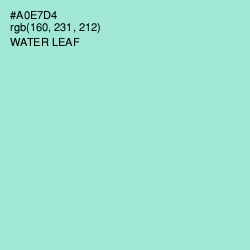 #A0E7D4 - Water Leaf Color Image